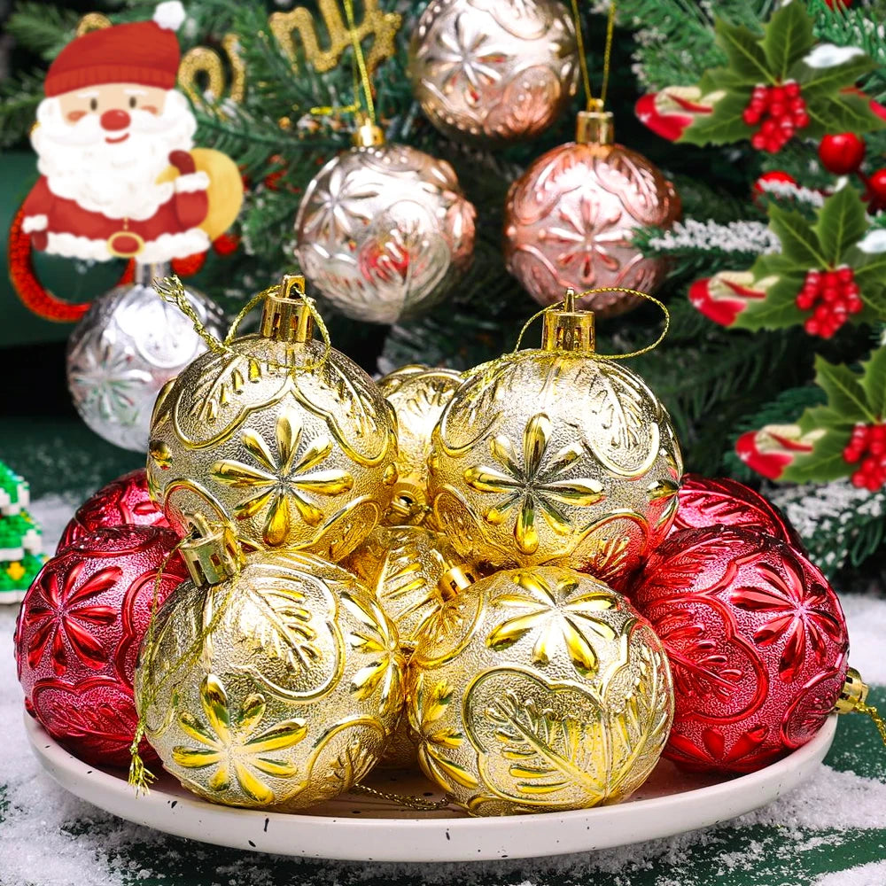 6Pcs Christmas Ball Ornaments – Xmas Tree Pendants