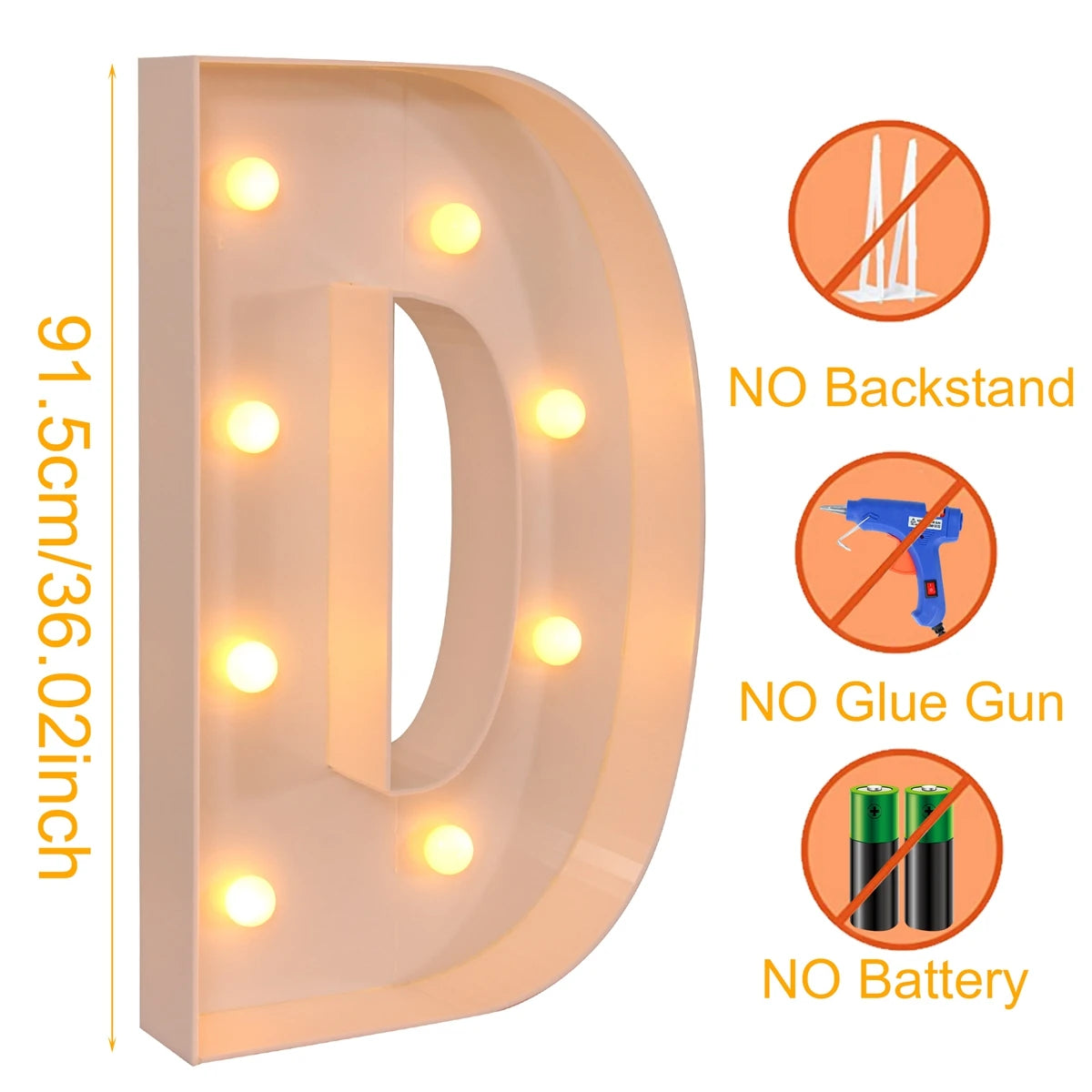 91.5cm Giant LED Light Frame Box – Party Decor
