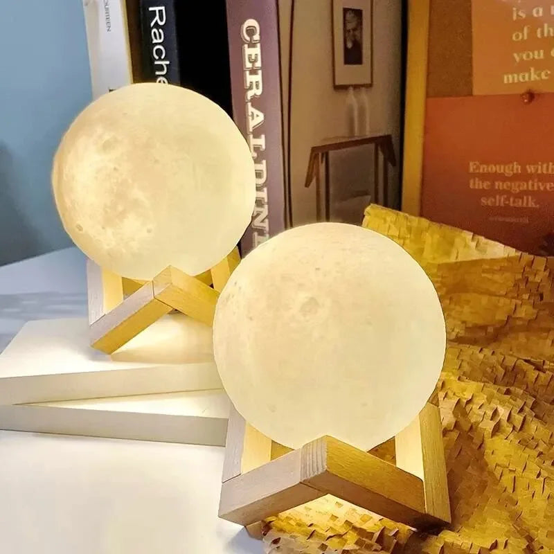 8cm DIY Galaxy Moon Lamp with Stand