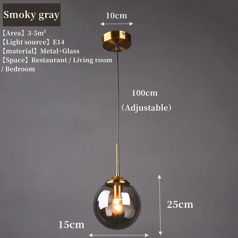 Modern Luxury Nordic LED Glass Pendant Lamp