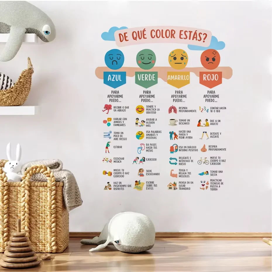 Spanish Wall Stickers for Kids Room & Therapy Office