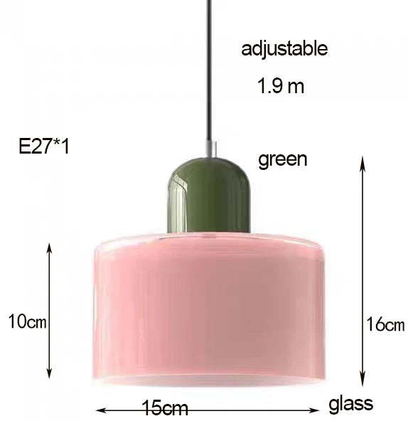 Nordic Modern Glass Bedside Pendant Lamp – E27