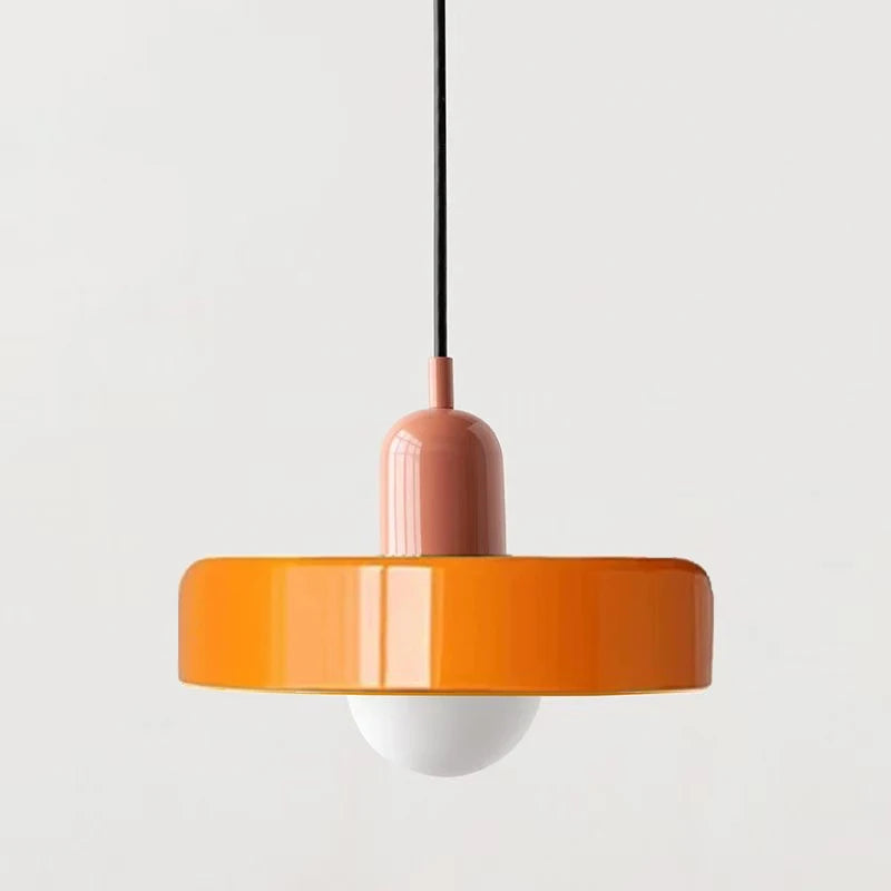 Nordic Glass Pendant Light – Pink/Orange/White Home Lighting