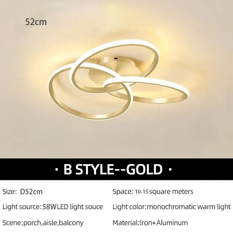 Modern LED Trefoil Ceiling Light – Dimmable Acrylic Lamp