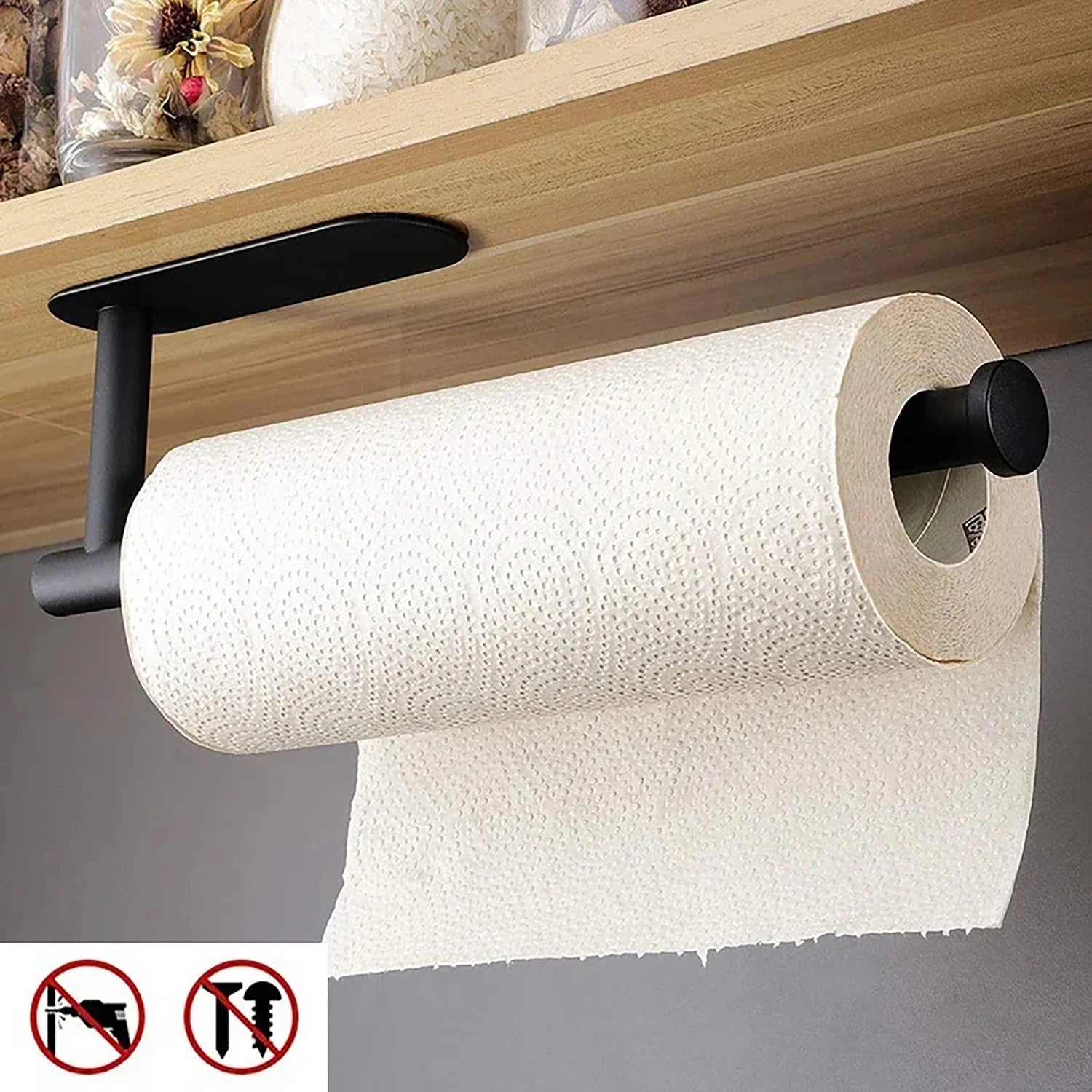 Adhesive Kitchen & Bathroom Paper Towel Holder