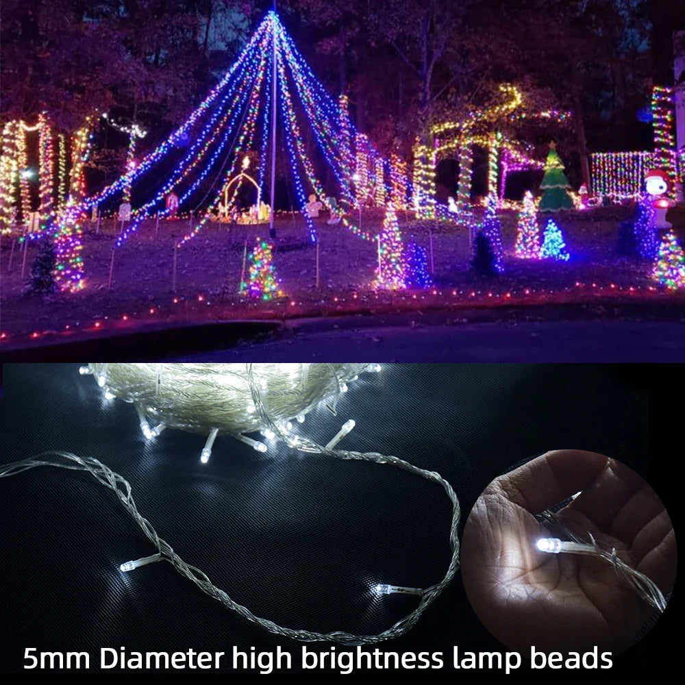 10M 100LED Outdoor Christmas String Fairy Lights