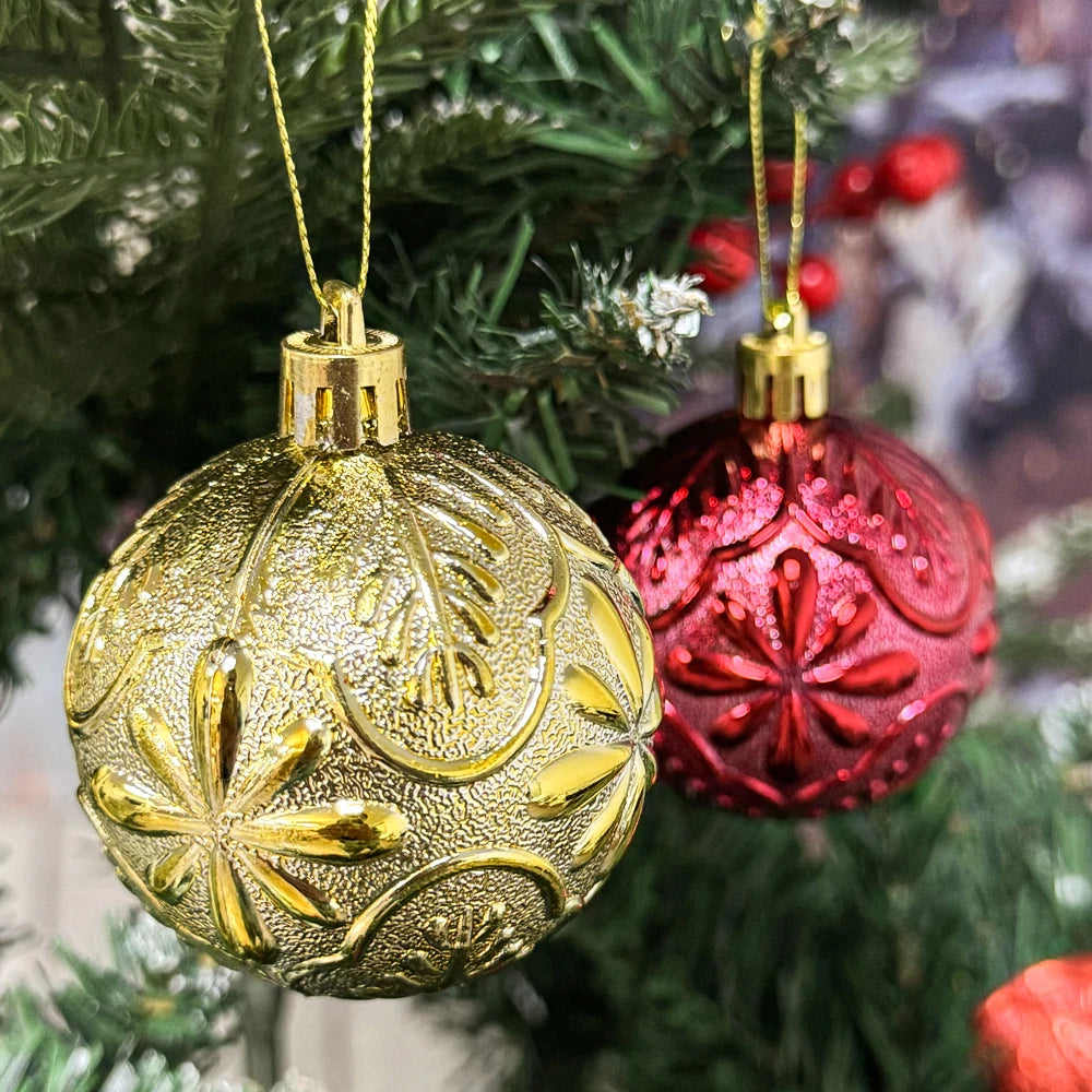 6Pcs Christmas Ball Ornaments – Xmas Tree Pendants