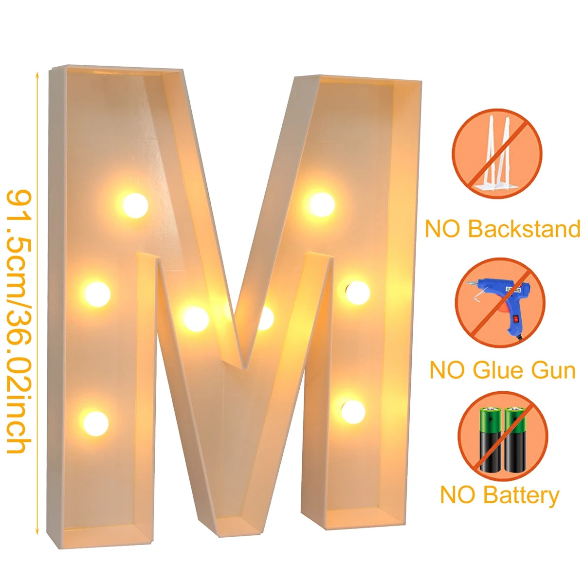 91.5cm Giant LED Light Frame Box – Party Decor