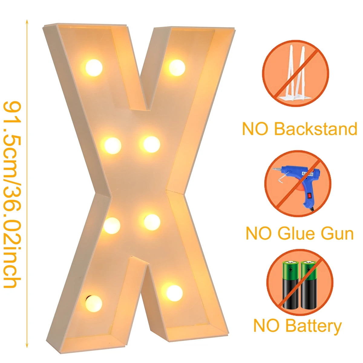 91.5cm Giant LED Light Frame Box – Party Decor