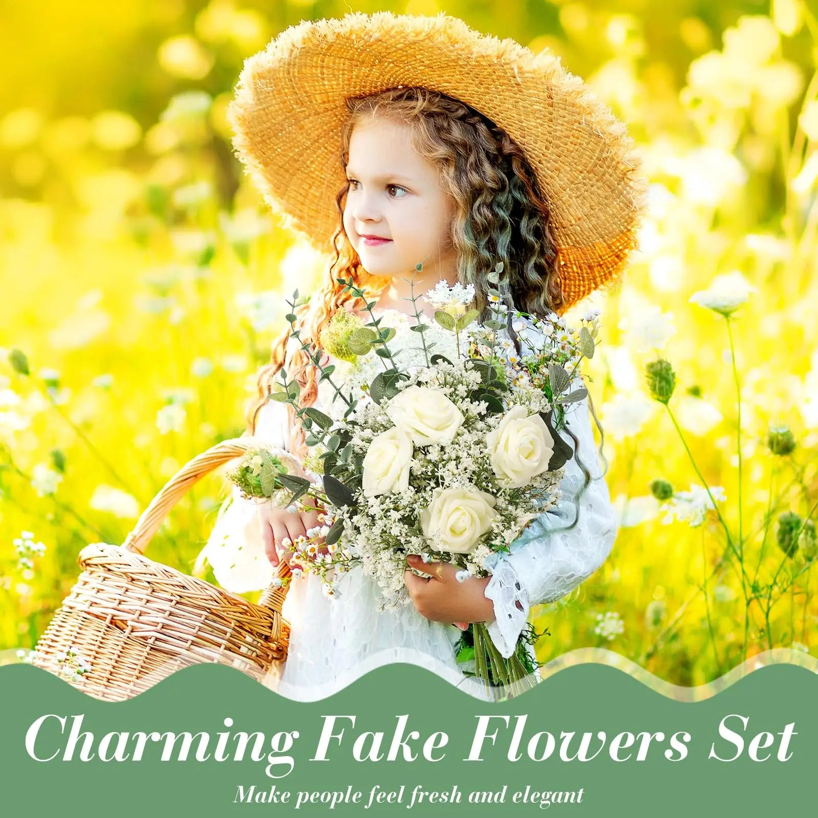 10/15pcs Artificial Baby’s Breath – Fake Gypsophila Flower Stems