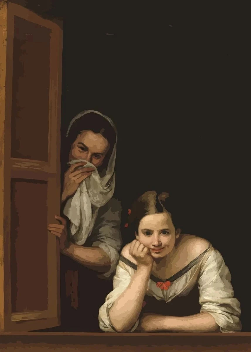 Funny Mona Lisa Bathroom Canvas Wall Art