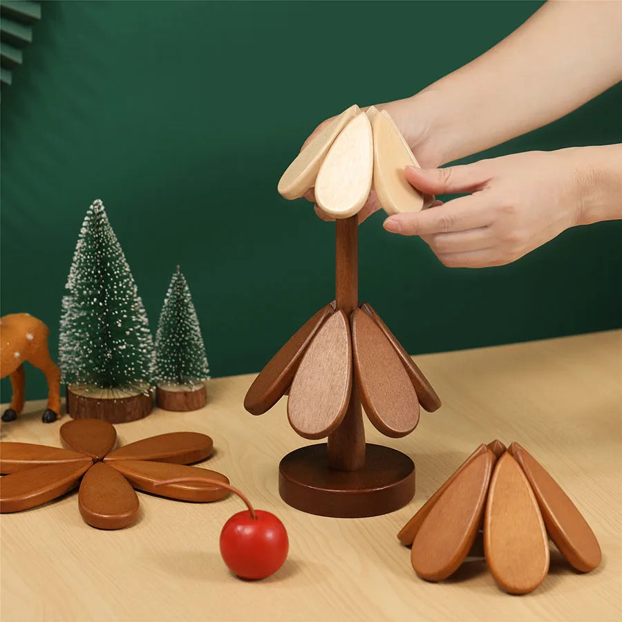 Wooden Tree Insulation Mat – Anti-Scalding Dining Table Decor