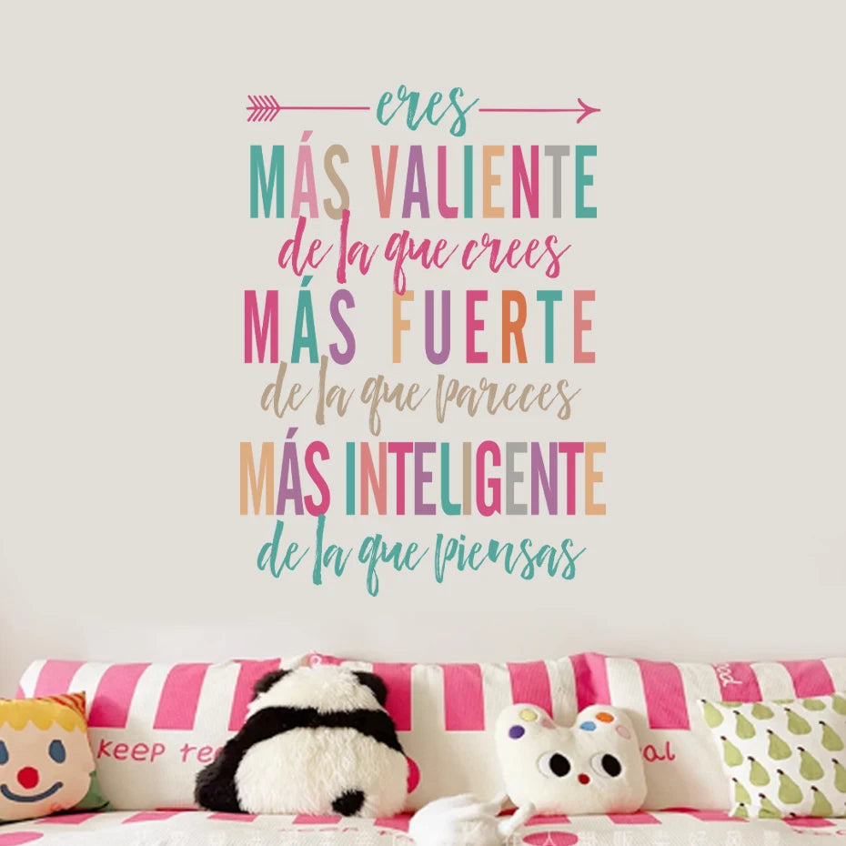 Spanish Wall Stickers for Kids Room & Therapy Office