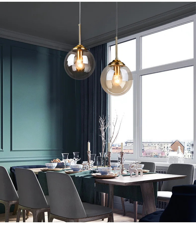 Modern Luxury Nordic LED Glass Pendant Lamp