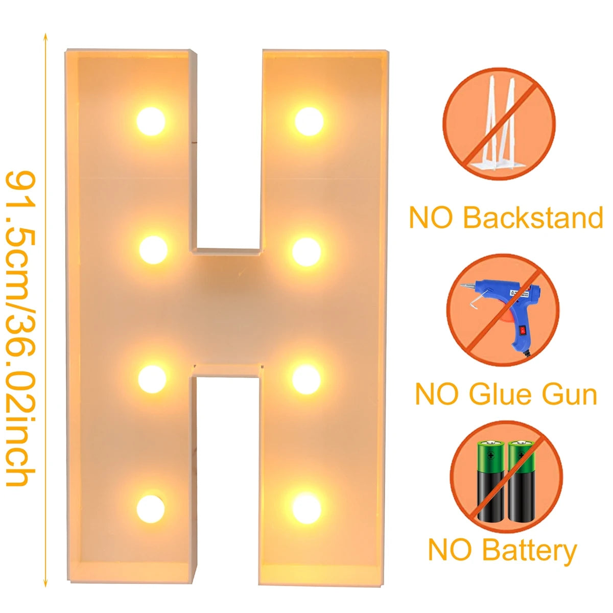 91.5cm Giant LED Light Frame Box – Party Decor