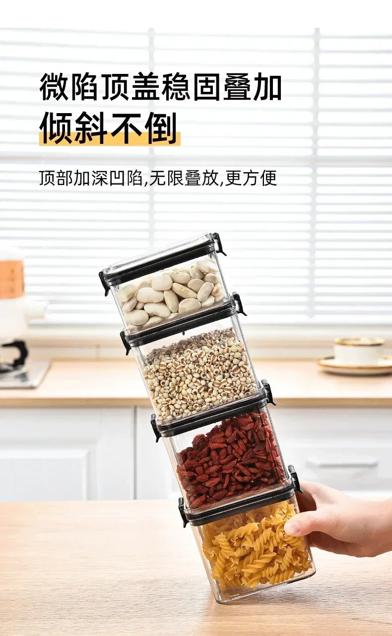 Kitchen Stackable Sealed Food Storage Containers Set (460–1800ml)