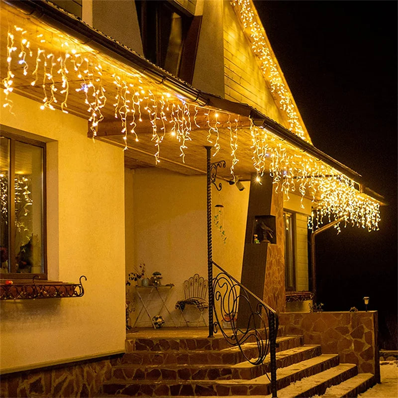 5M Outdoor LED Waterfall Curtain String Lights