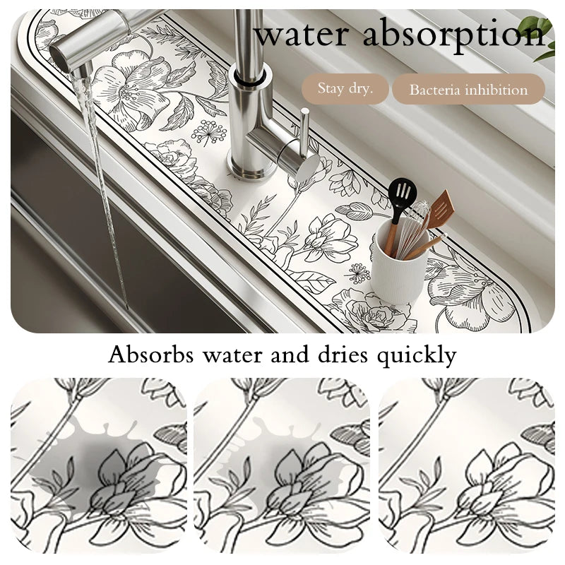 Diatomite Sink Splash Pad – Absorbent Drying Mat