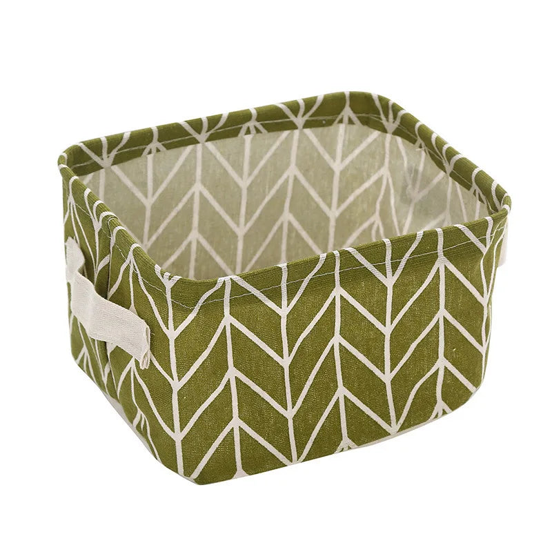 Small Foldable Canvas Storage Basket