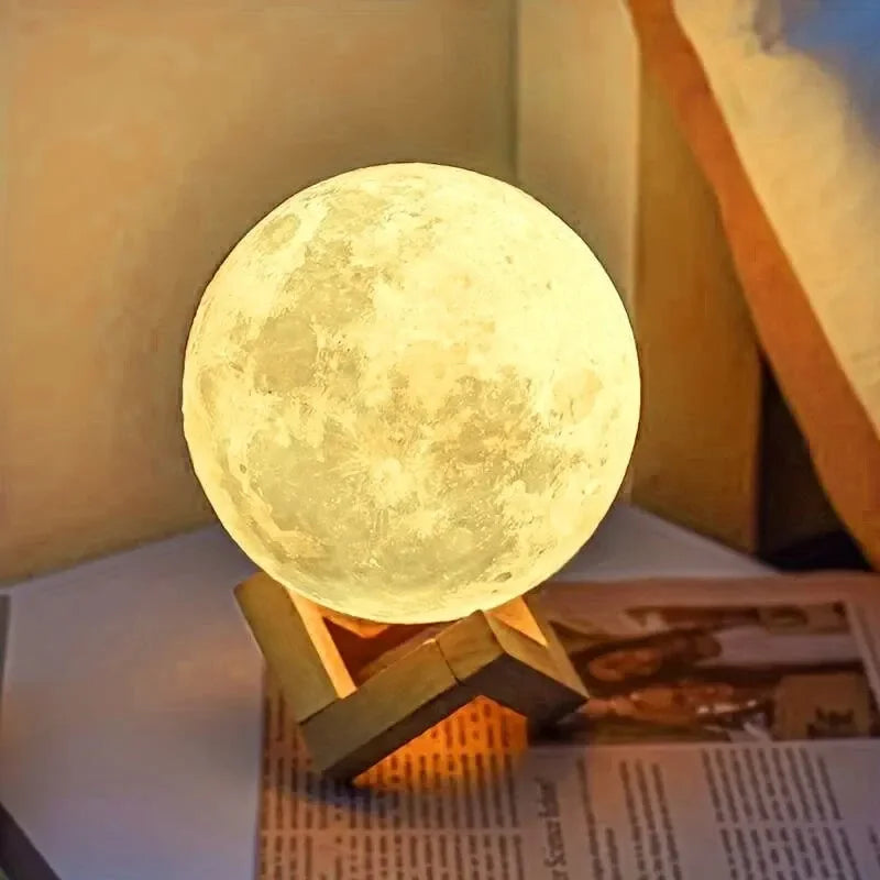 8cm DIY Galaxy Moon Lamp with Stand