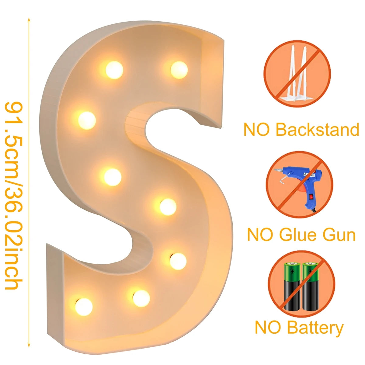 91.5cm Giant LED Light Frame Box – Party Decor
