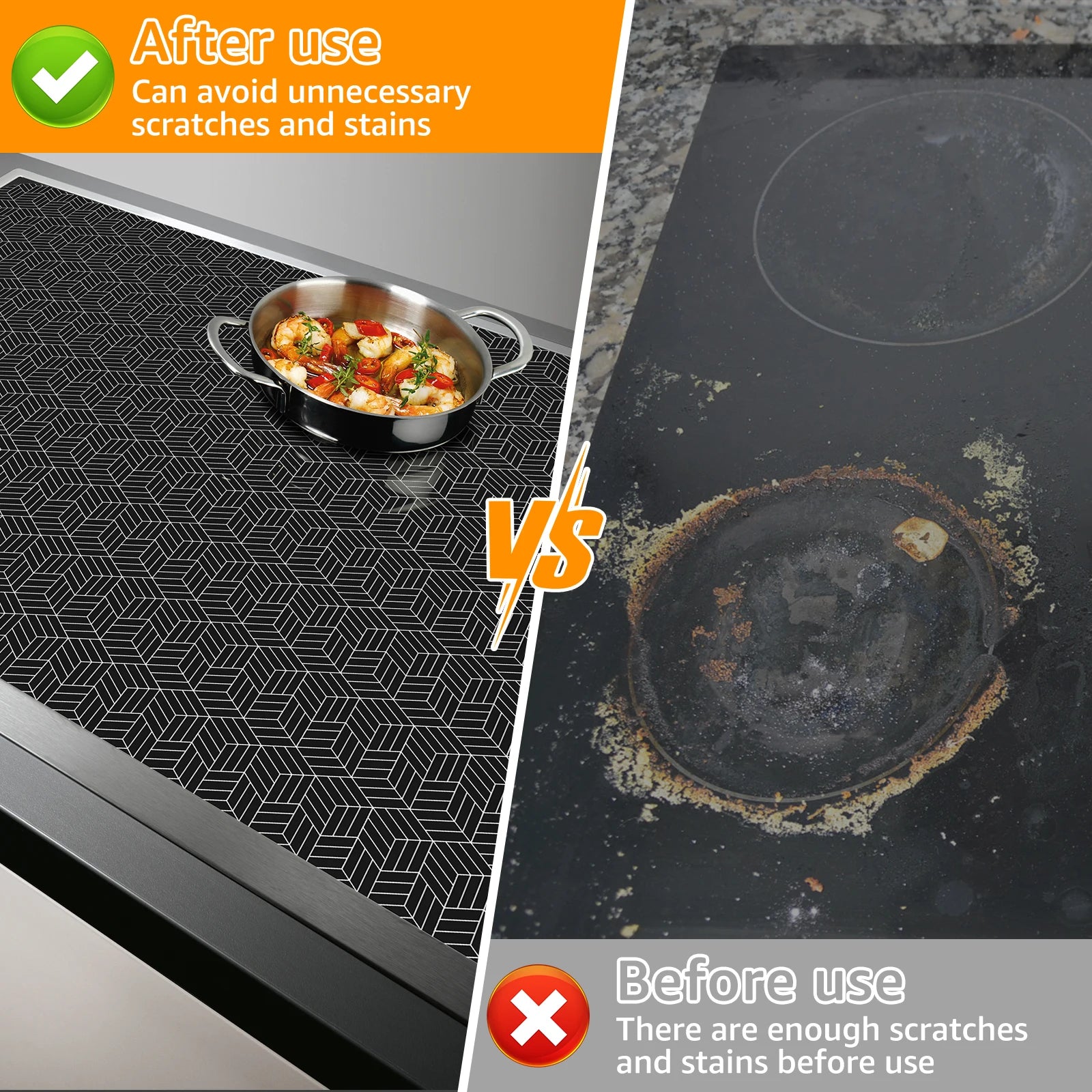 Silicone Induction Cooktop Protector Mat – 30.8×20.5"
