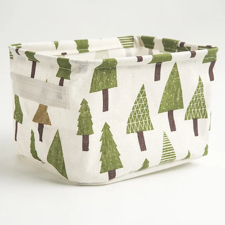 Small Foldable Canvas Storage Basket
