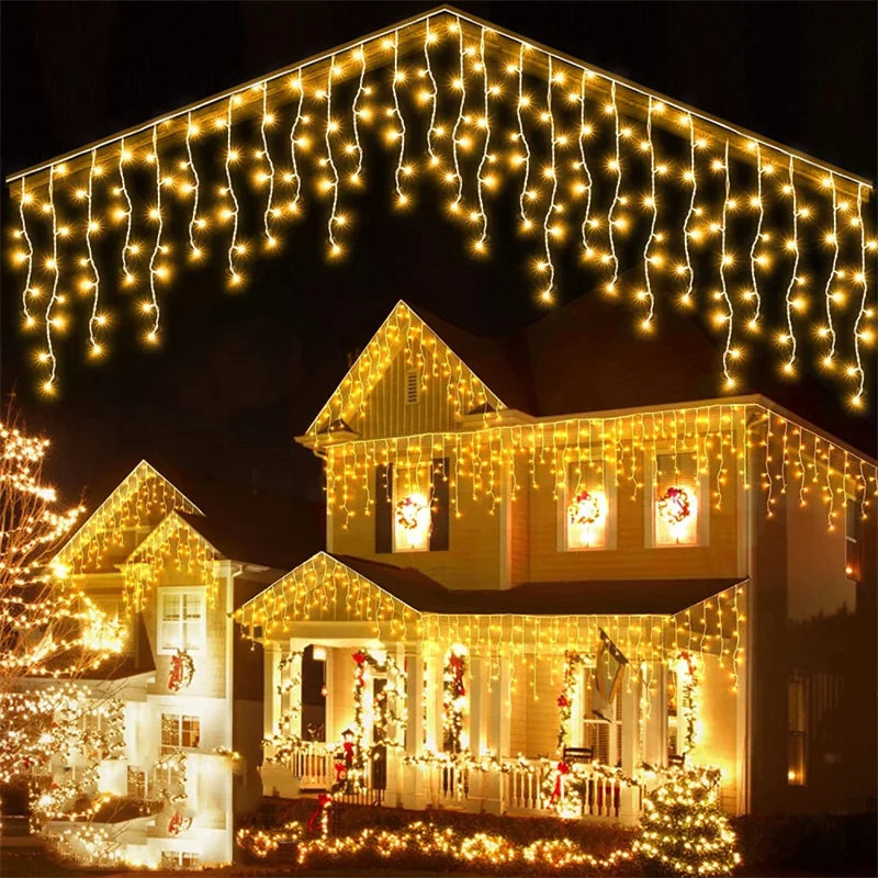 5M Outdoor LED Waterfall Curtain String Lights