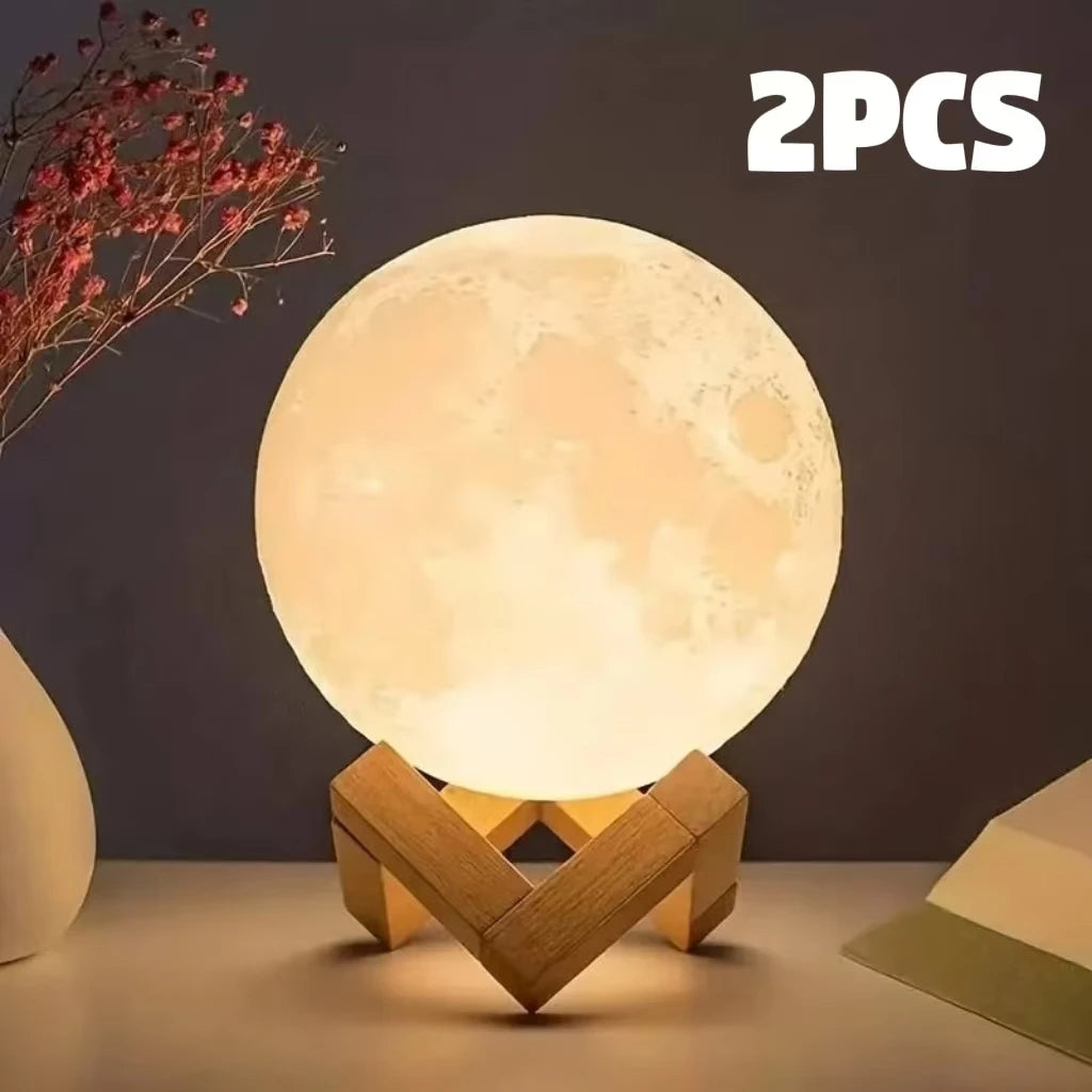 8cm DIY Galaxy Moon Lamp with Stand