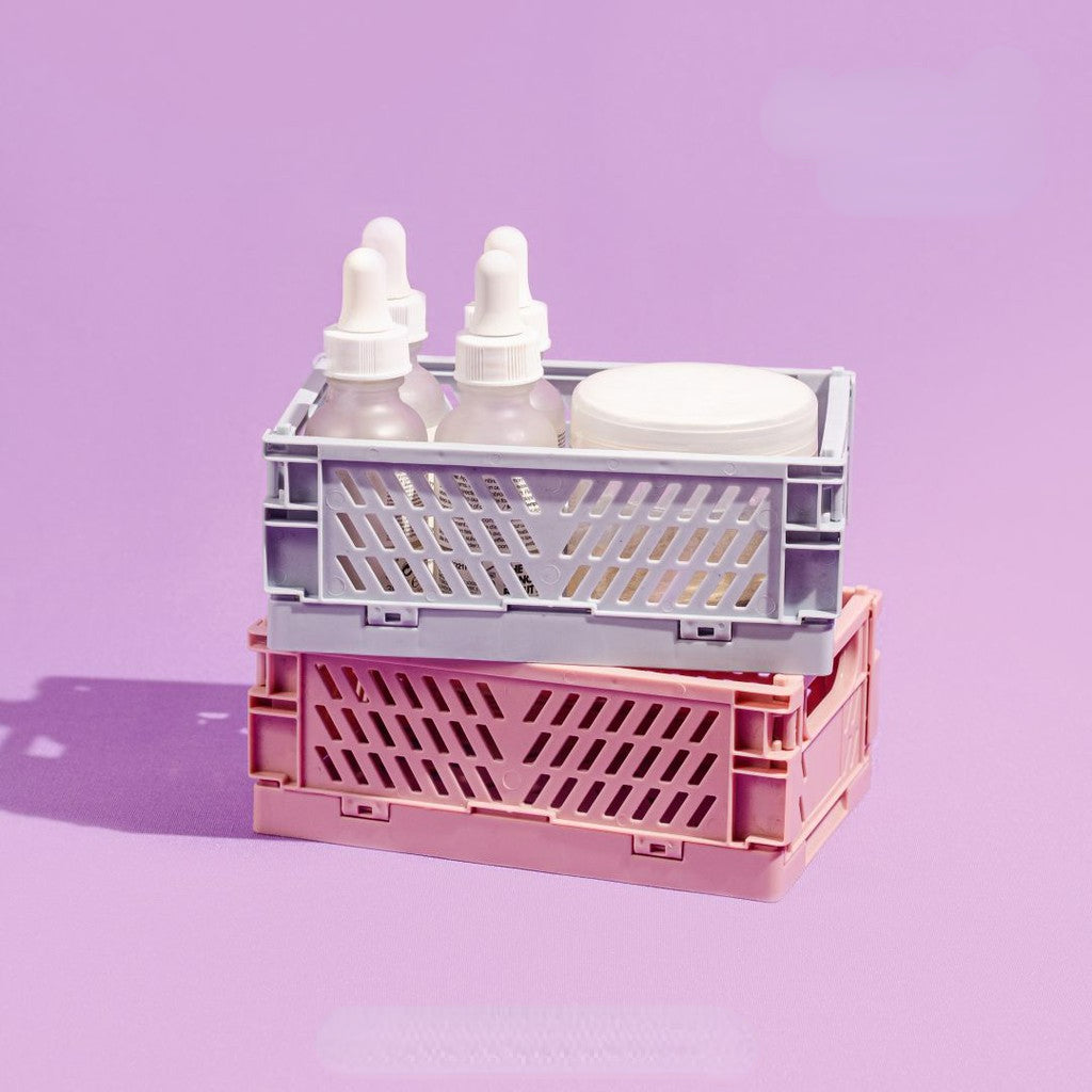 Plastic Foldable Storage Crate Box Organizer