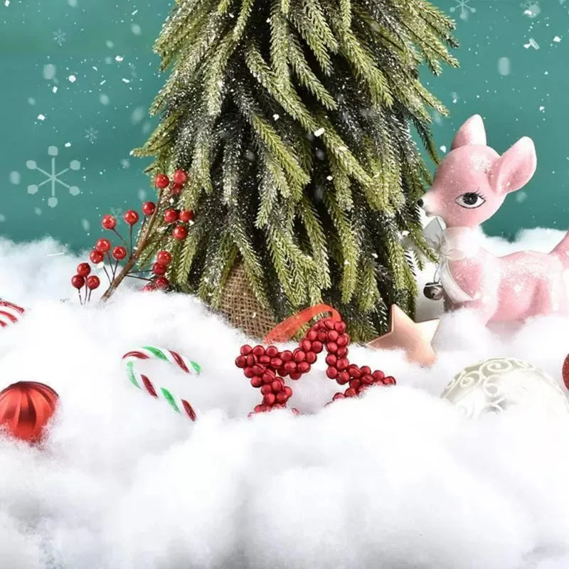 Fluffy Artificial Snow Cotton Decoration Set