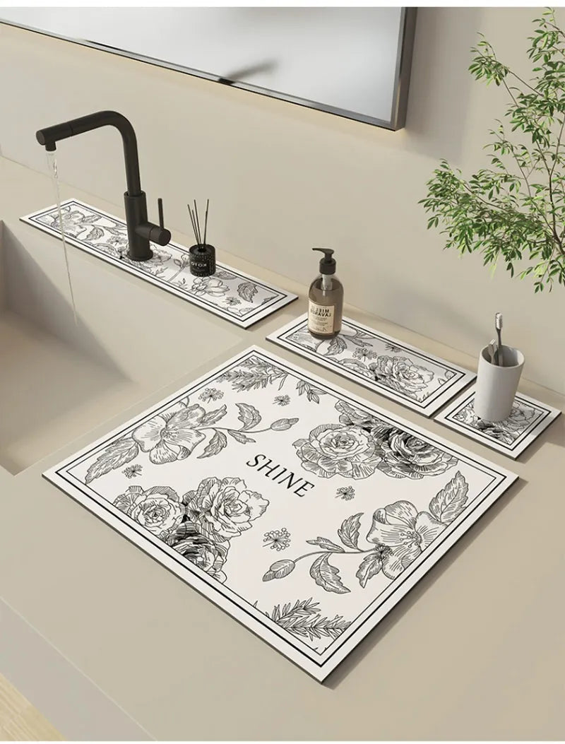 Diatomite Sink Splash Pad – Absorbent Drying Mat