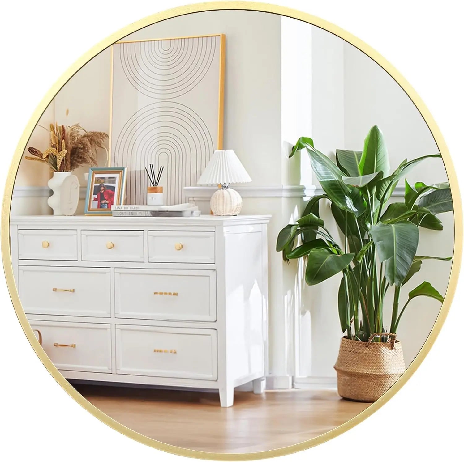 Round Metal Frame Wall Mirror – Multiple Sizes