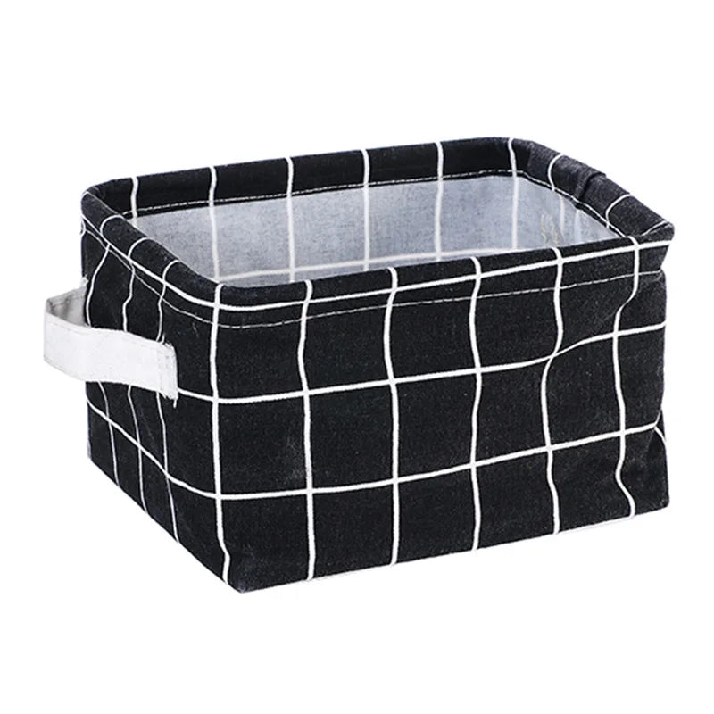 Small Foldable Canvas Storage Basket