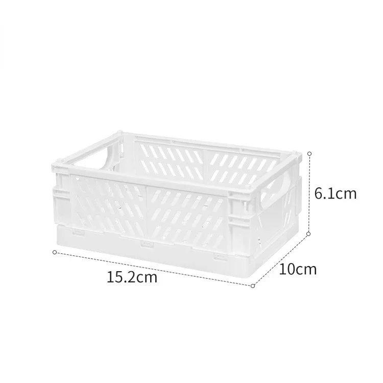 Plastic Foldable Storage Crate Box Organizer
