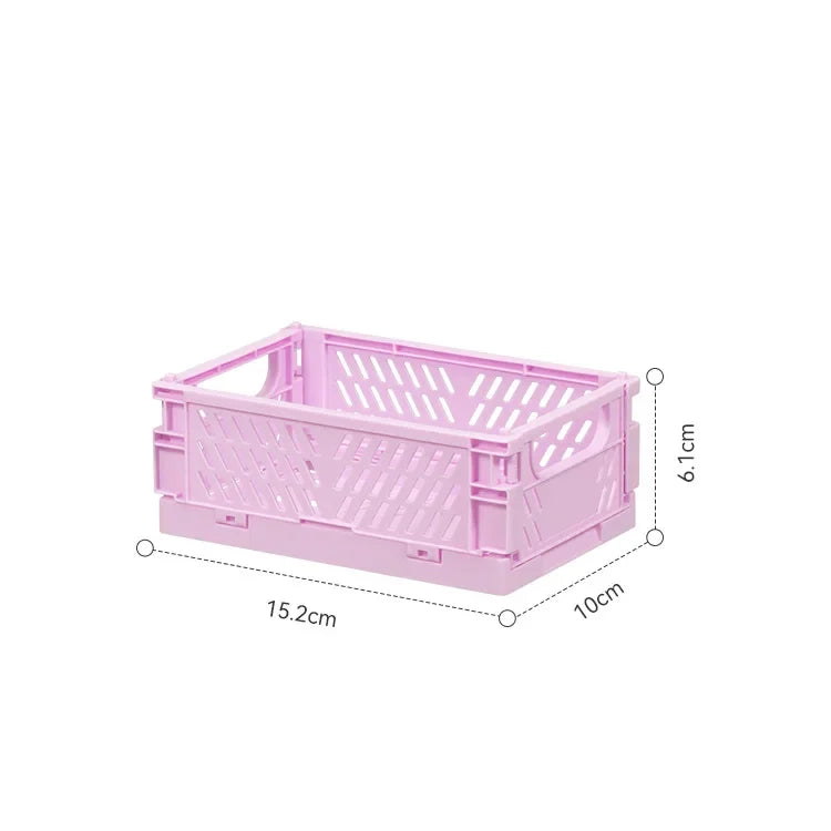 Plastic Foldable Storage Crate Box Organizer