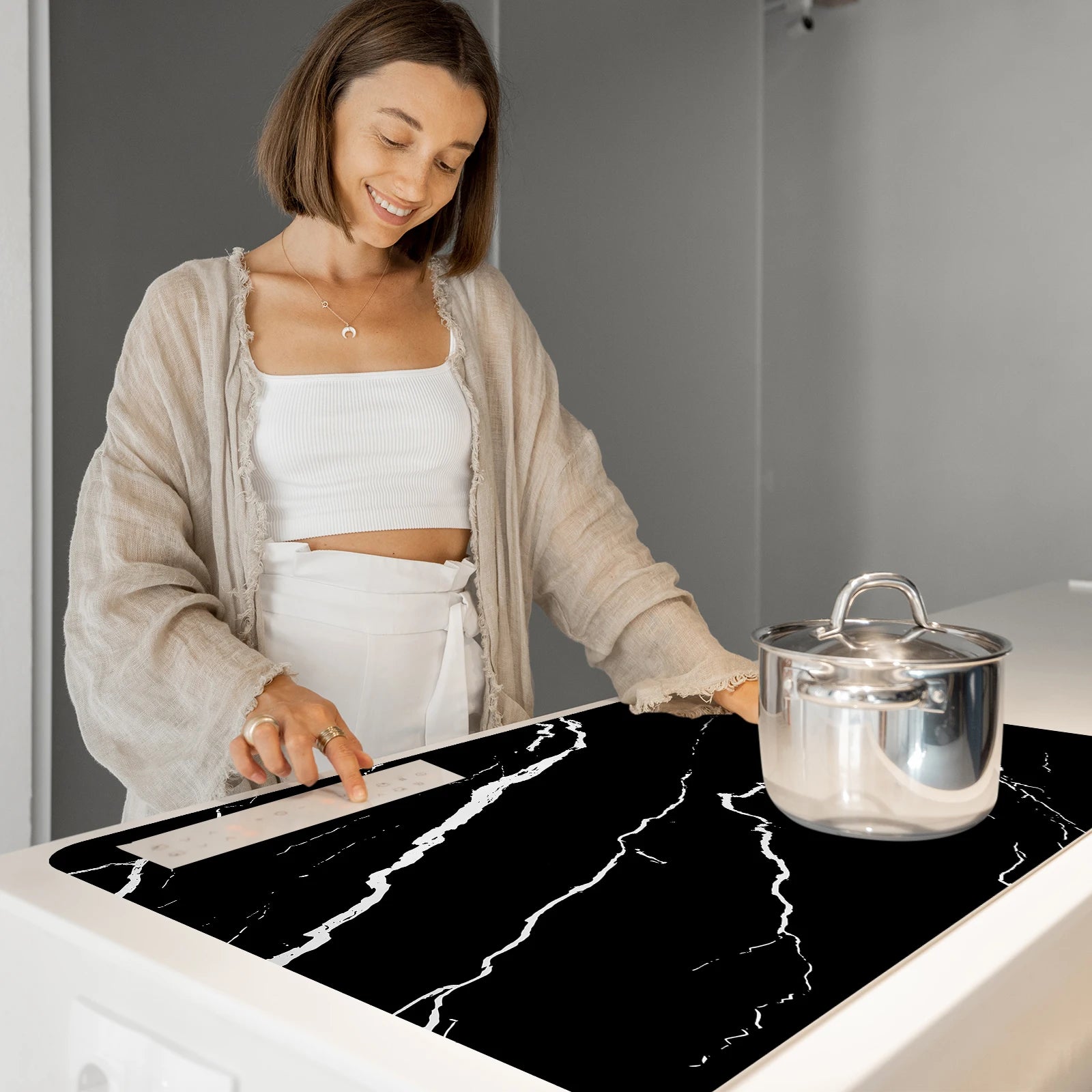 Silicone Induction Cooktop Protector Mat – 30.8×20.5"