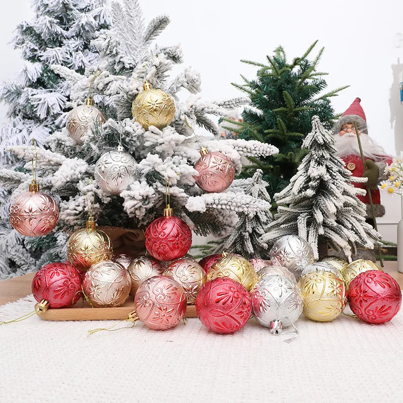 6Pcs Christmas Ball Ornaments – Xmas Tree Pendants