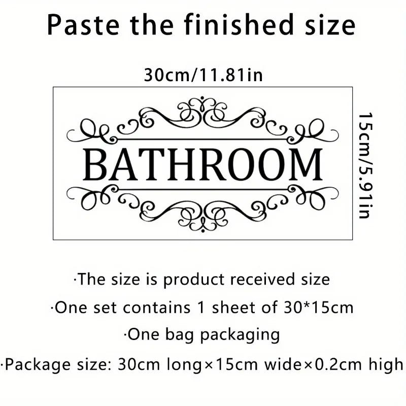 Waterproof PVC Bathroom Wall Sticker