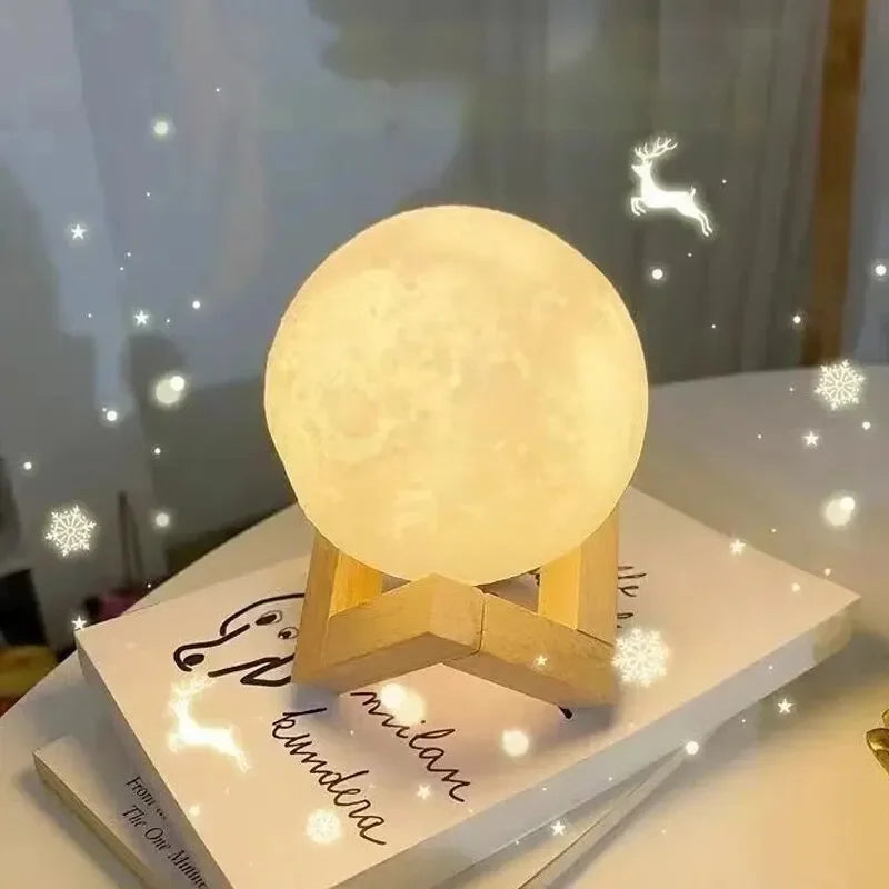 8cm DIY Galaxy Moon Lamp with Stand