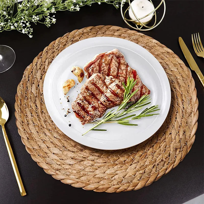Handwoven Rattan Round Pot Mats
