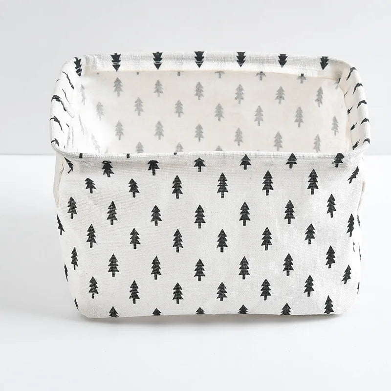 Small Foldable Canvas Storage Basket