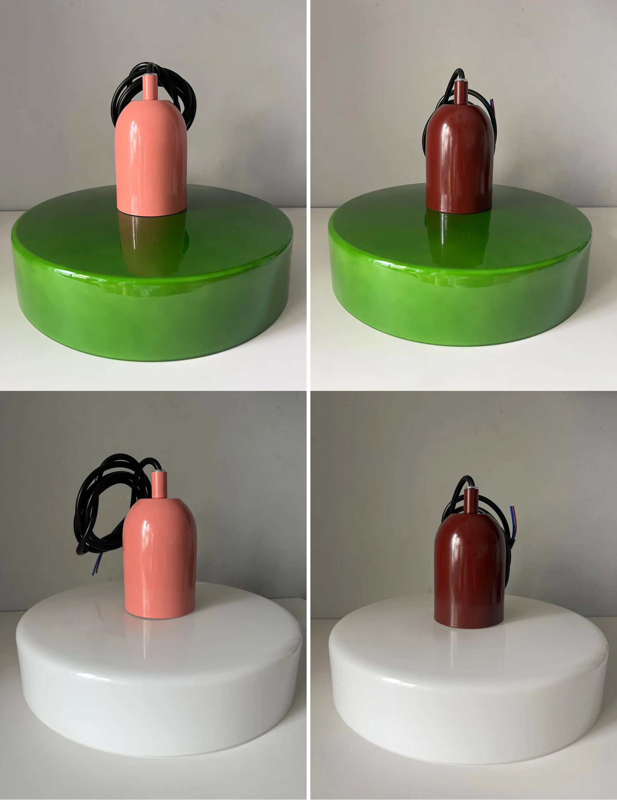 Nordic Glass Pendant Light – Pink/Orange/White Home Lighting