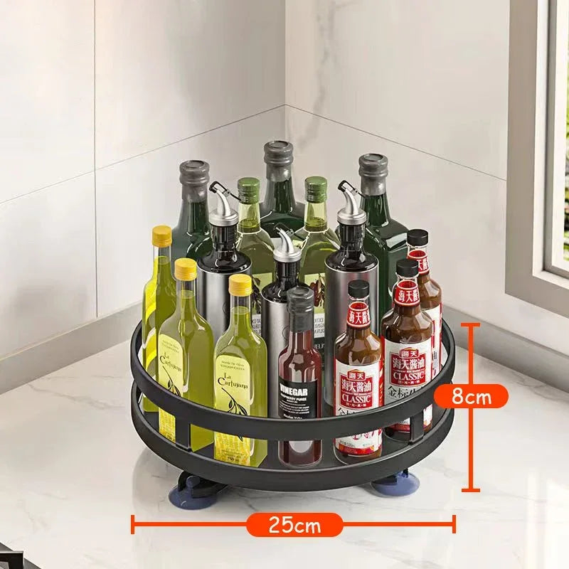 360° Rotating Spice Rack Organizer Tray