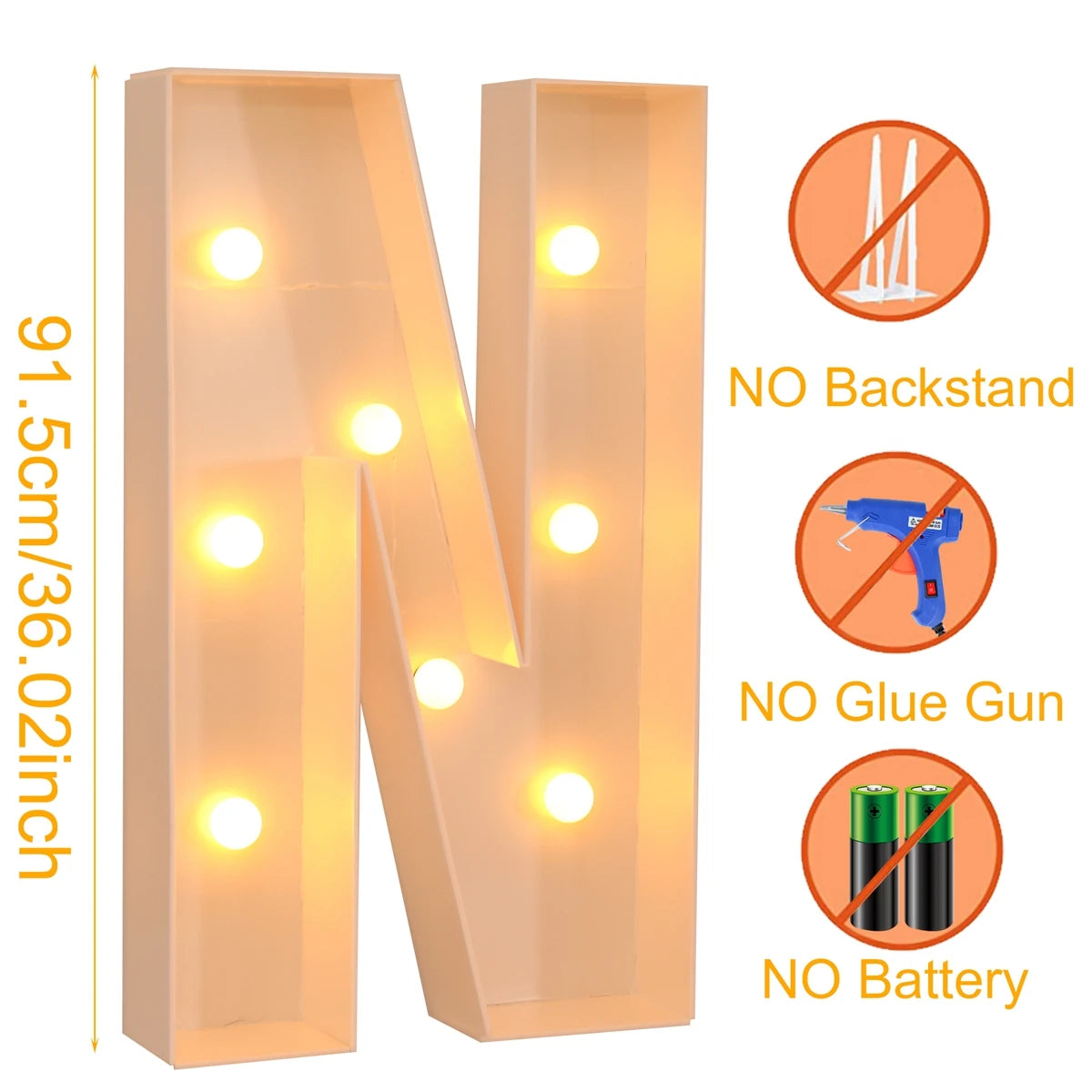 91.5cm Giant LED Light Frame Box – Party Decor