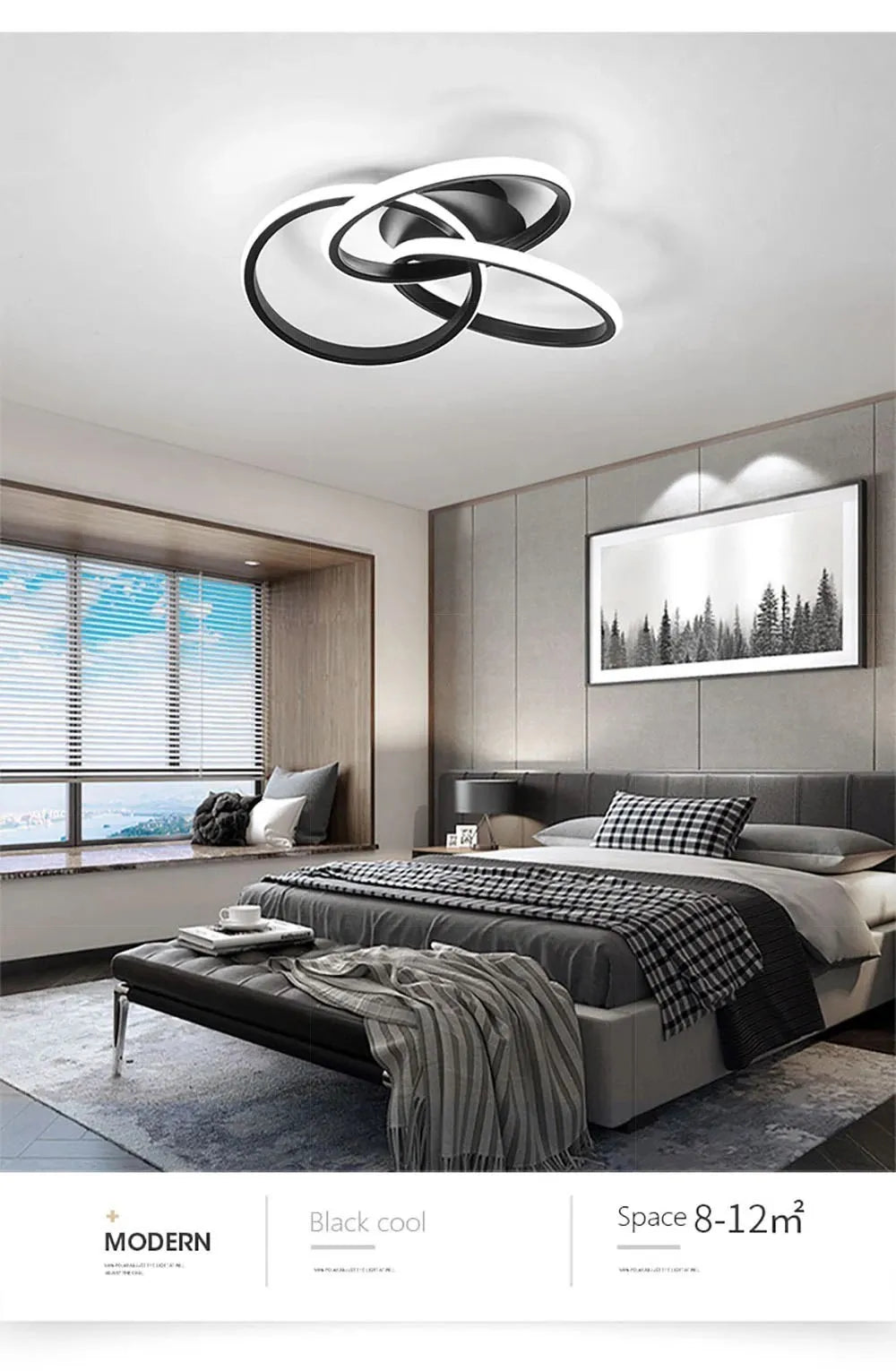 Modern LED Trefoil Ceiling Light – Dimmable Acrylic Lamp