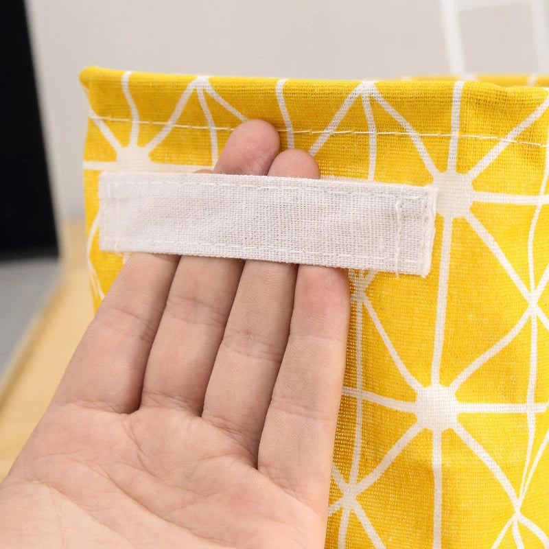 Small Foldable Canvas Storage Basket