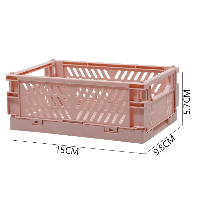 Plastic Foldable Storage Crate Box Organizer