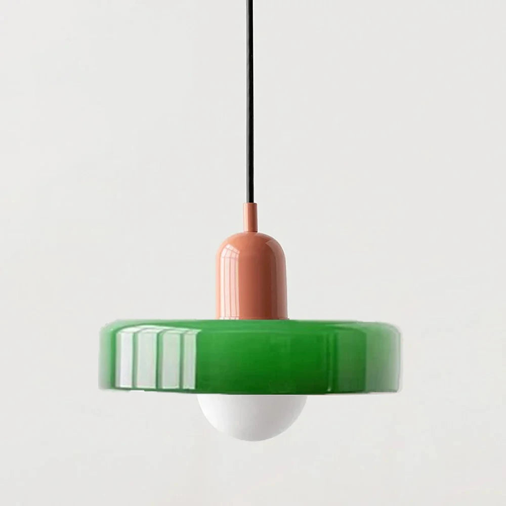 Nordic Glass Pendant Light – Pink/Orange/White Home Lighting