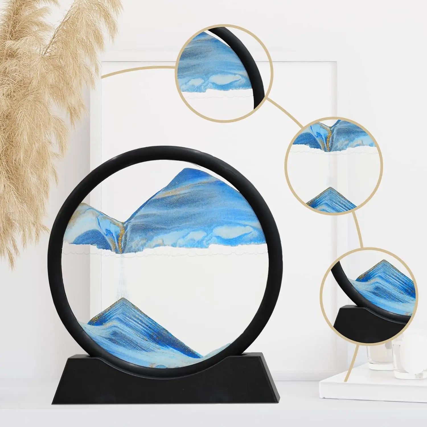 3D Moving Sand Art – Round Glass Quicksand Sandscape
